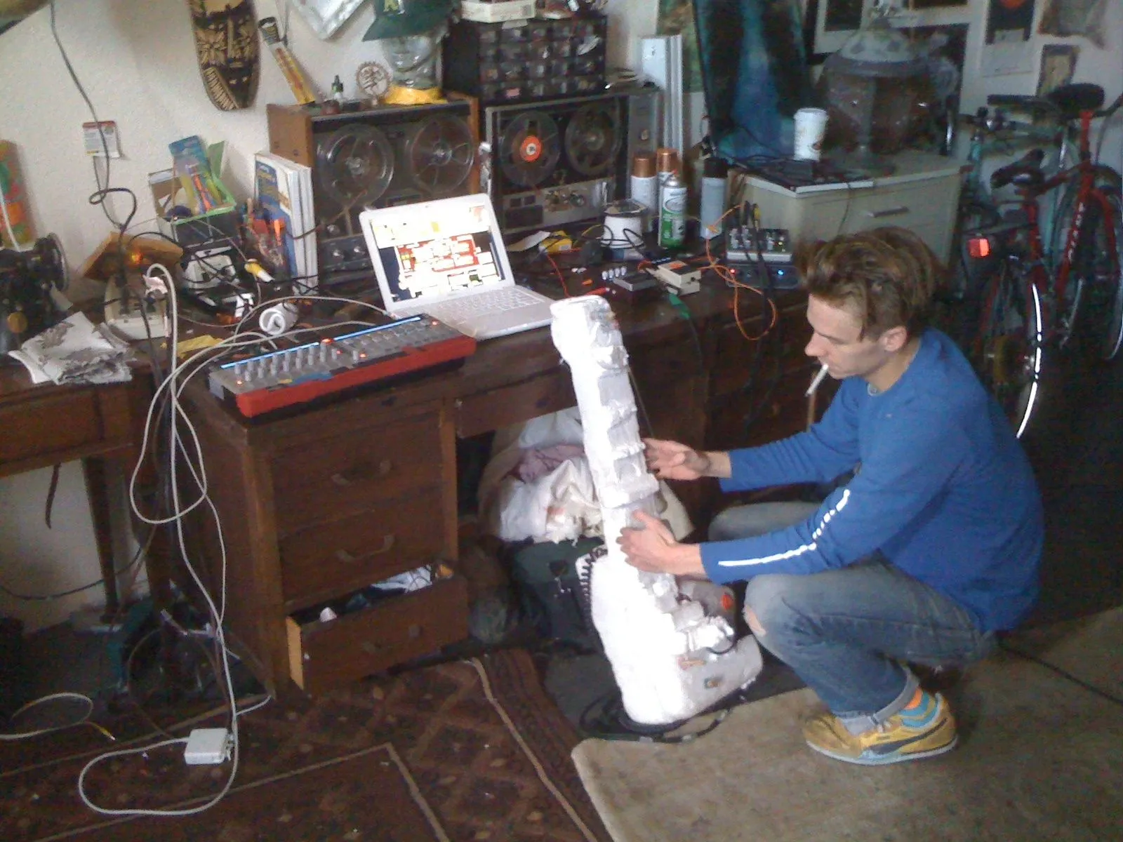 Jsun McCarty (RIP) playing one of his styrofoam instruments c. 2011