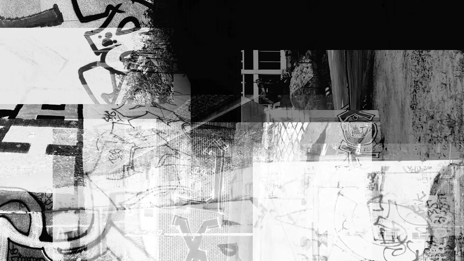 Layered textures of black and white graff in L5 layered textures of black and white graff in L5