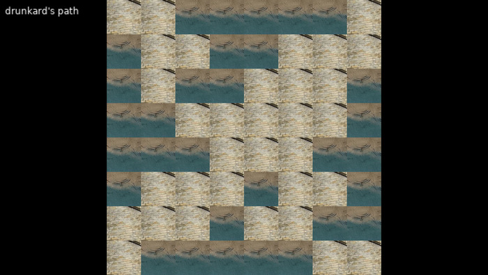 drunkard's path photo grid screenshot
