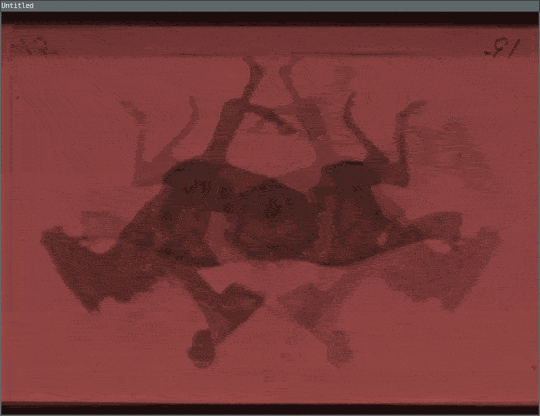 A galloping hores and rider, presented at different scales and mirroring a galloping horse and rider, presented in several different directions scaled and mirrored at times