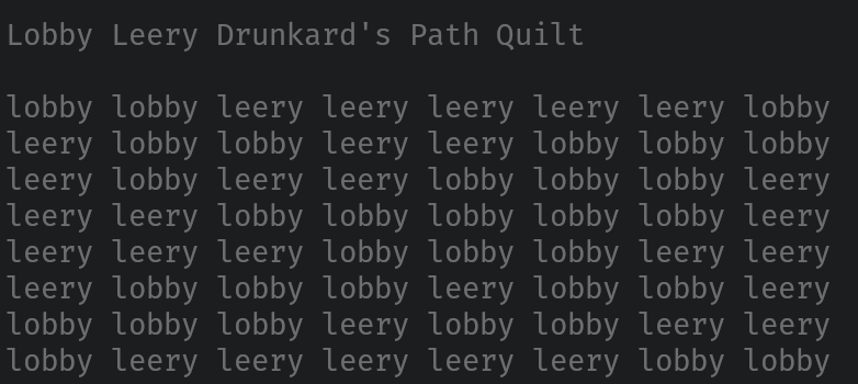 Lobby Leery Drunkard's Path Quilt