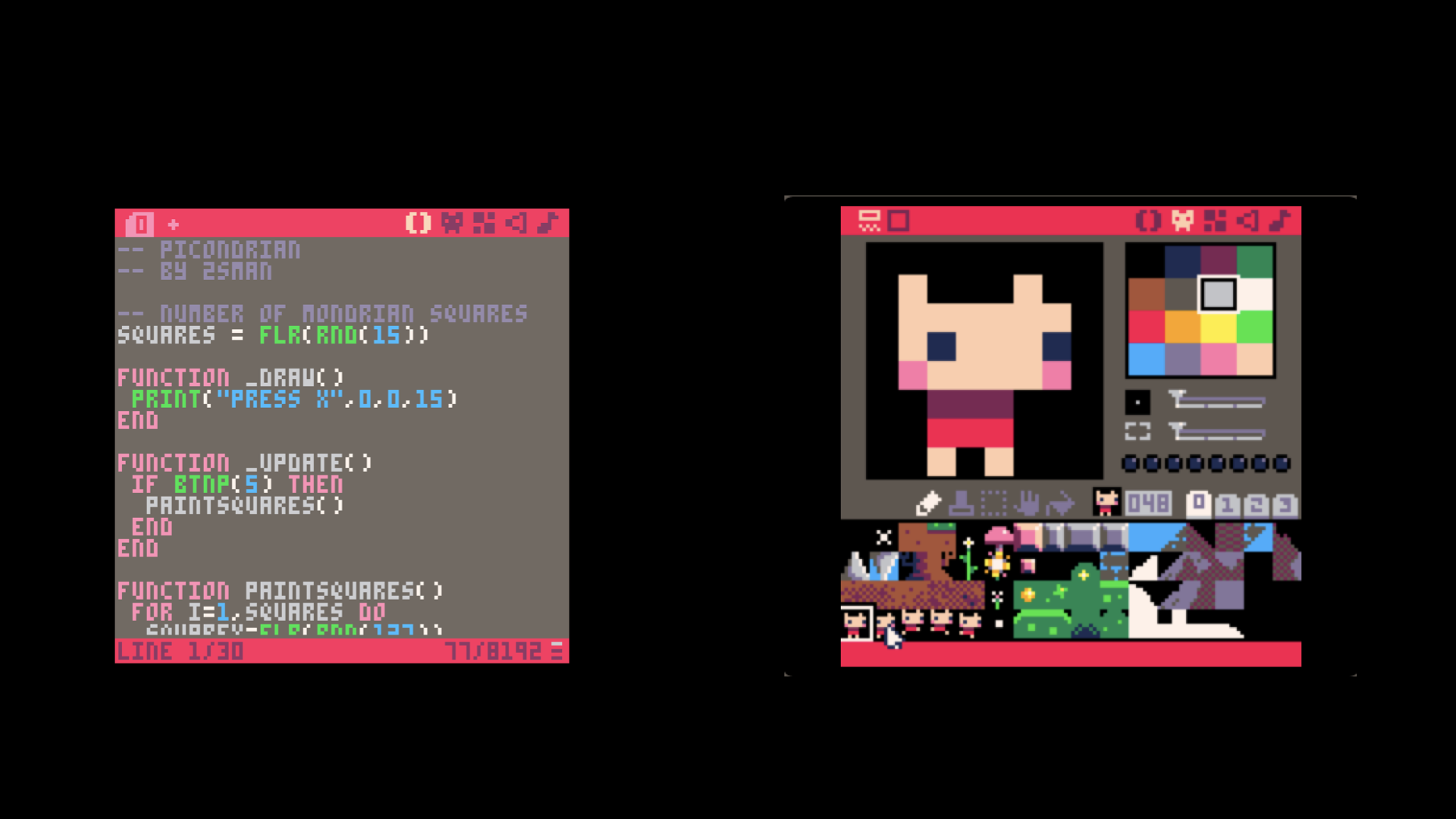 Pico-8 Code and Sprite Editor