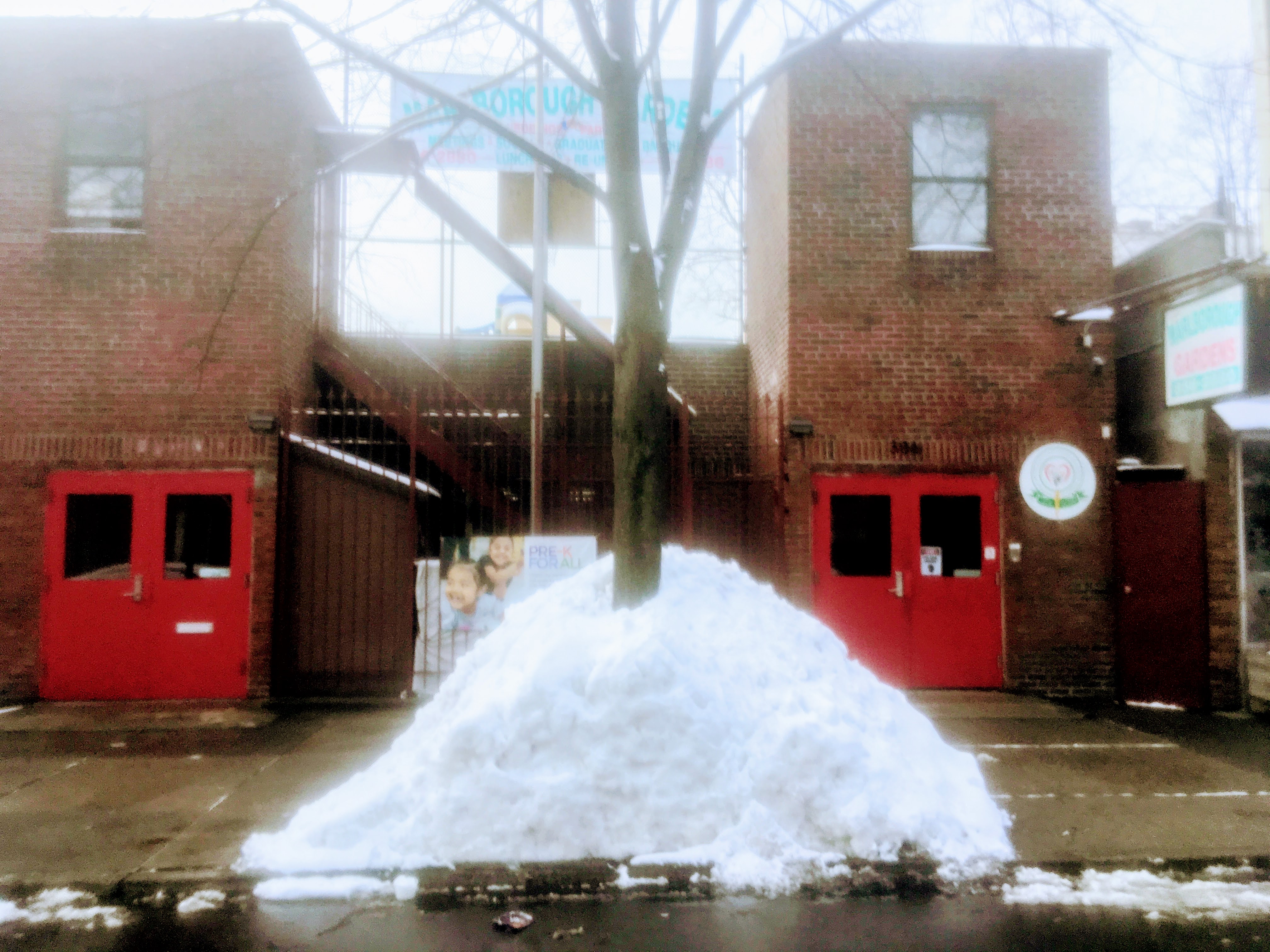 a snow bank enroute