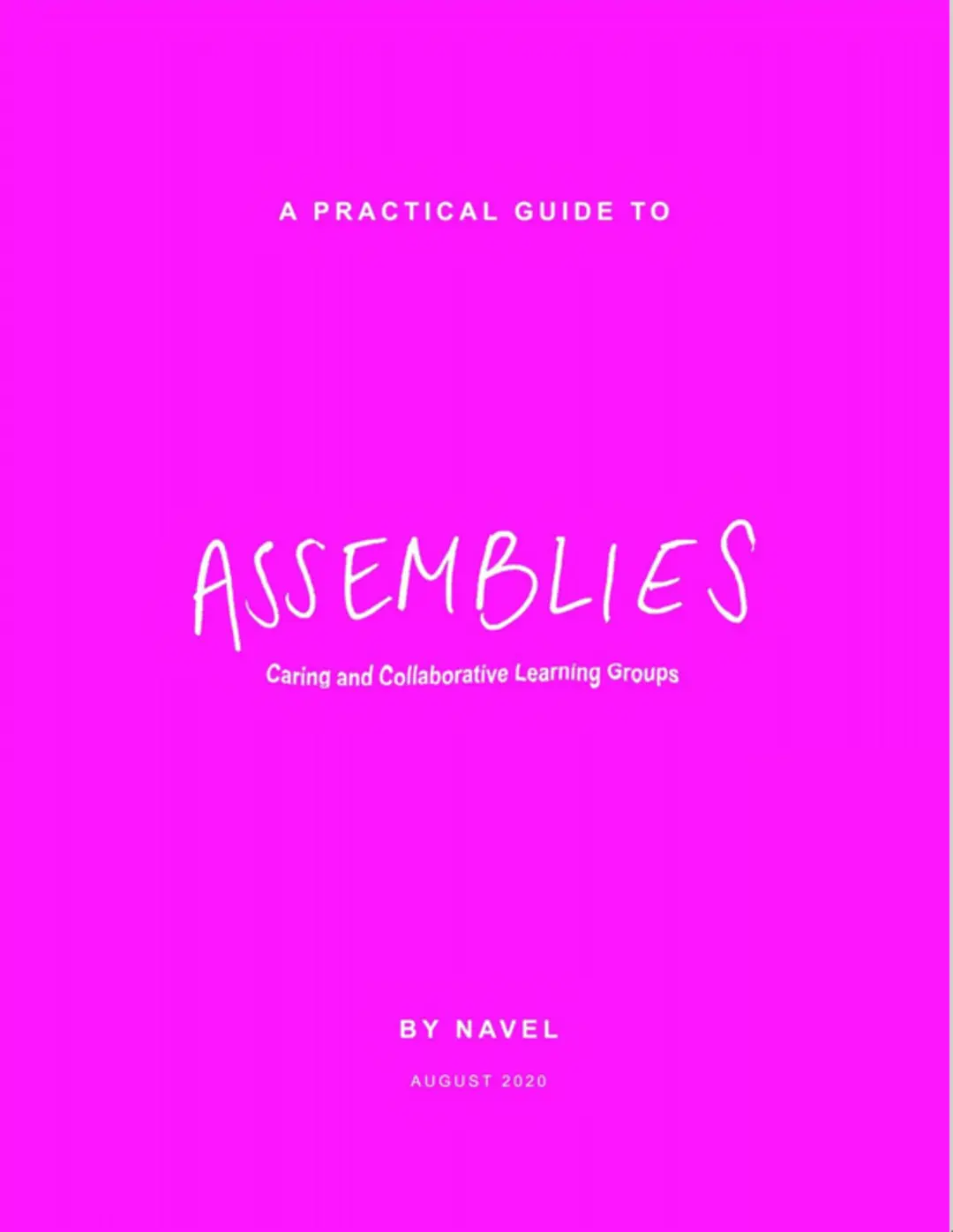pink cover with white text and title A Practical Guide to ASSEMBLIES, NAVEL
