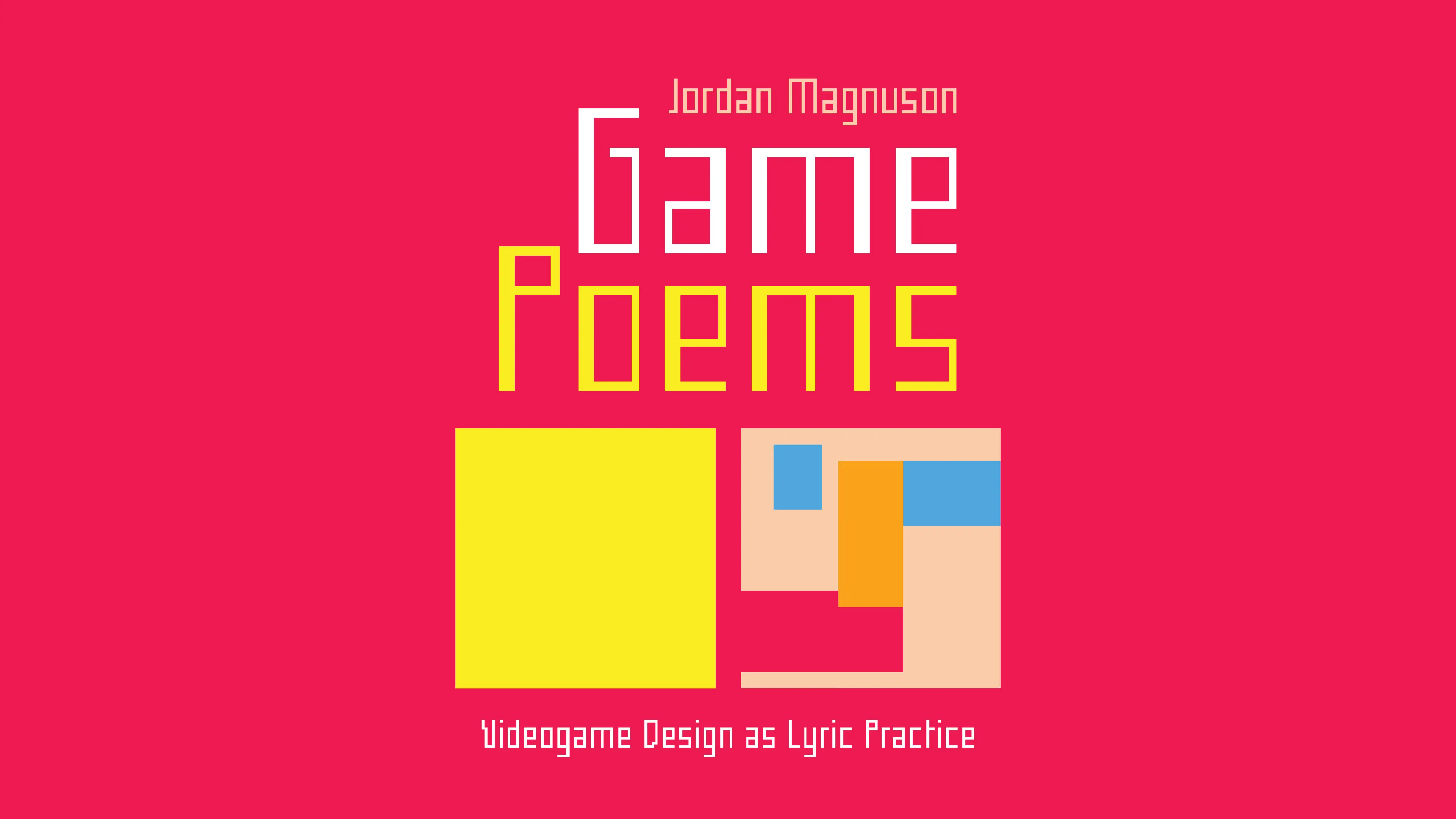 Cover image for Game Poems book with title text and blocky shapes