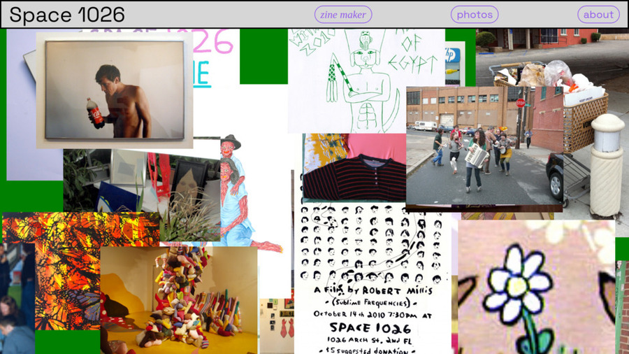 Screenshot of Archiving Artist-Run Spaces website showing a variety of online archives of creative communities' websites.