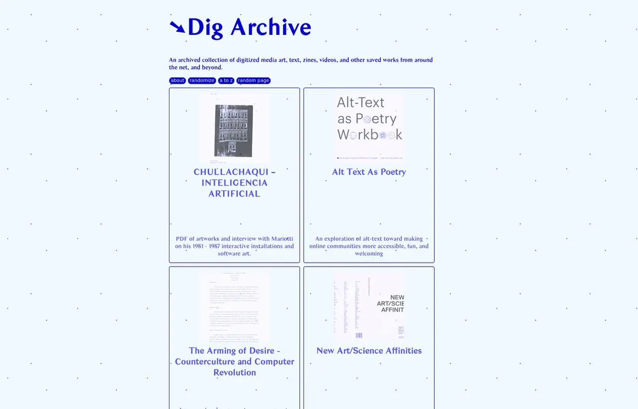Dig Archive screenshot