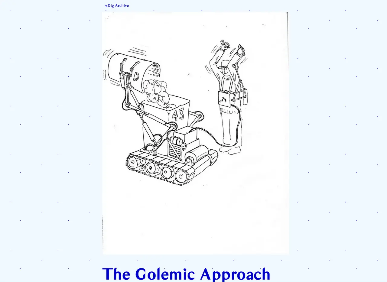 The Golemic Approach page on the Dig Archive