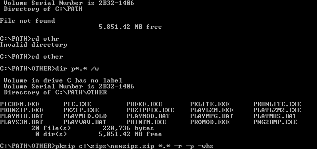 example command line interface