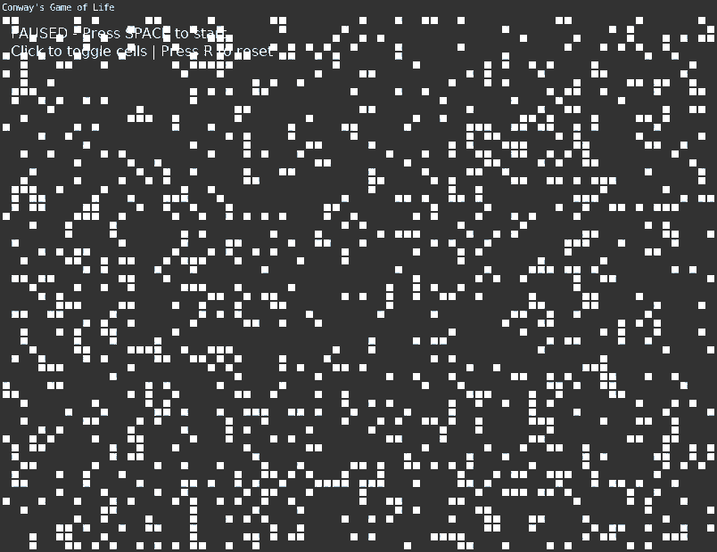 Conways game of life running