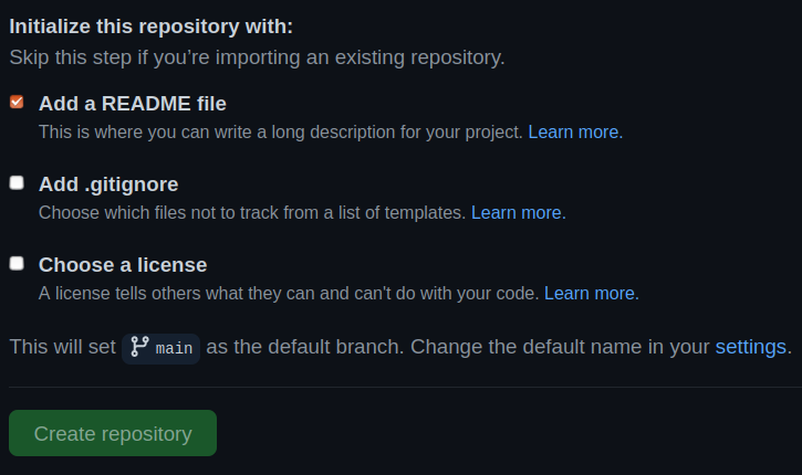 create repository