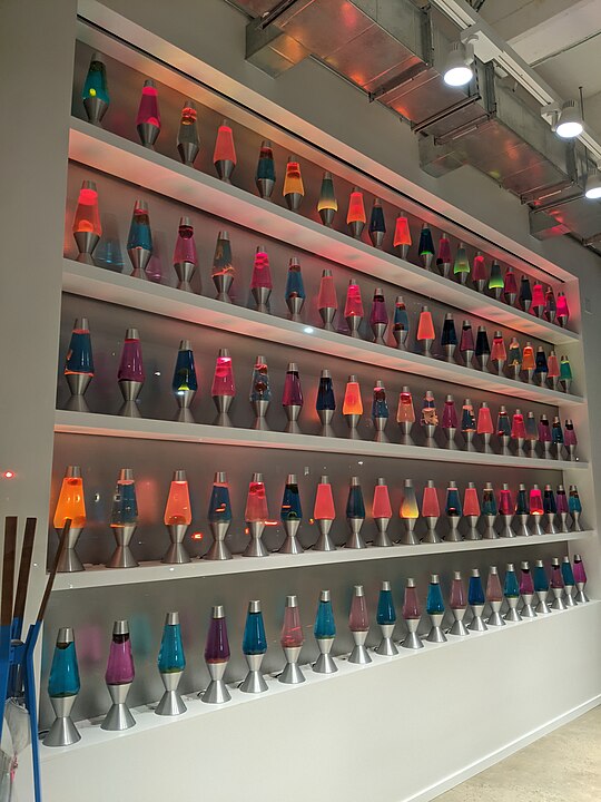 A wall of lava lamps at the offices of Cloudflare