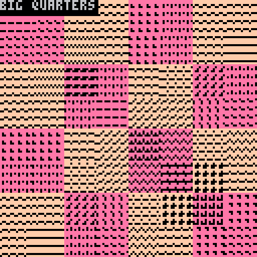 Big quarters pattern quilt