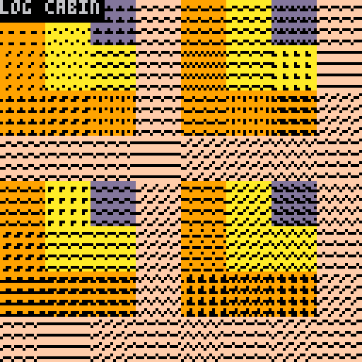 Log cabin quilt pattern